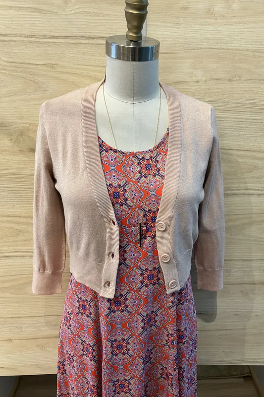 Blush Cropped Cardigan