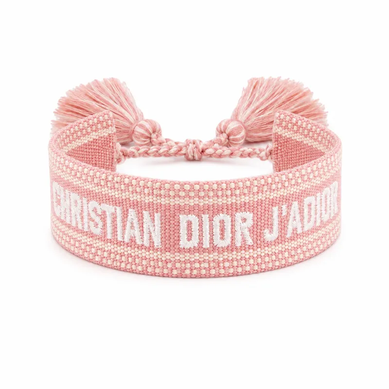 Blush Pink Woven Adjustable Bracelet