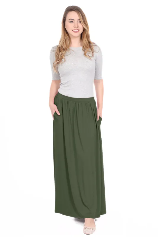 Bone Tiered Cotton Maxi Skirt