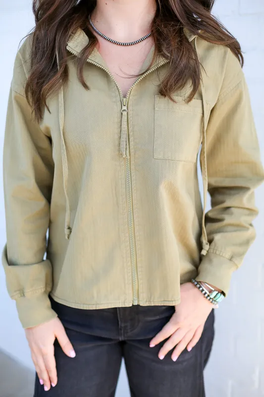 Boxy Fit Hooded Jacket