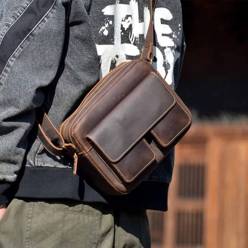 Brown Leather Crossbody