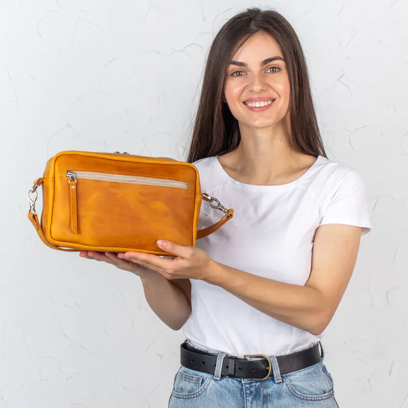 Brown Leather Saddle Pouch