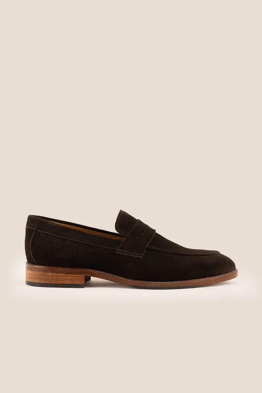 Brown Suede Loafers