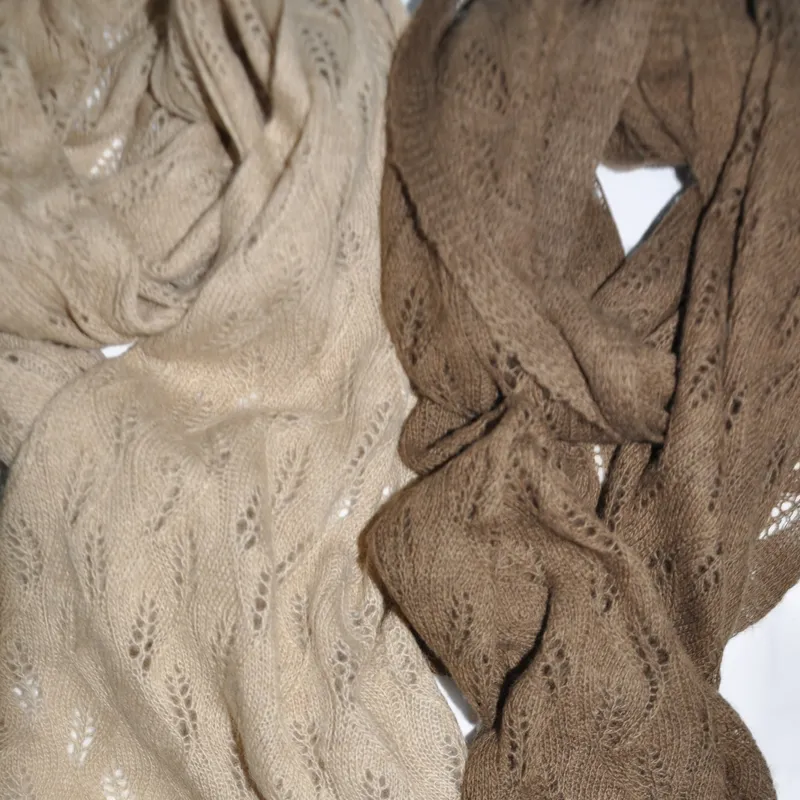 Brushed Camel Cashmere Scarf