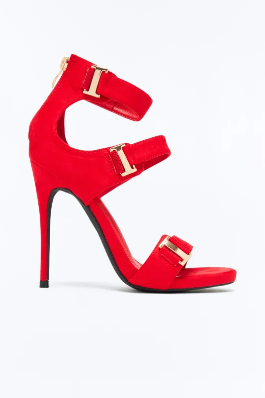 Buckle Babe Heel Red