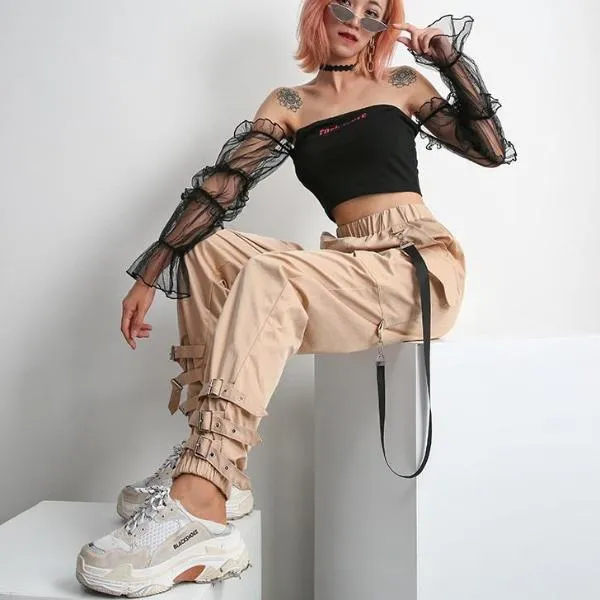 Buckled Utility Cargo Trousers