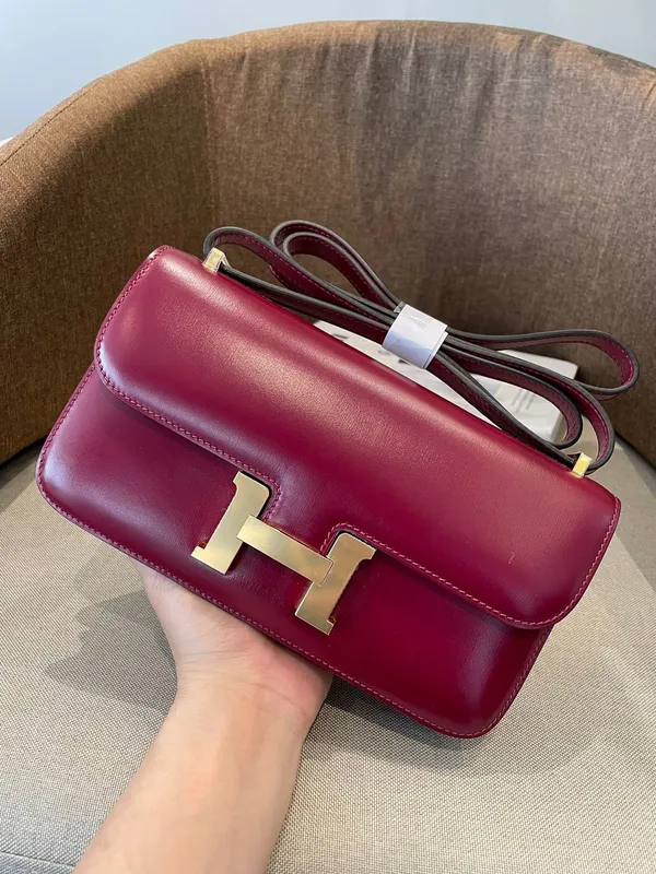 Burgundy Smooth Finish Crossbody Bag