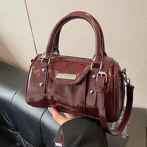 Burgundy Top-handle Bag