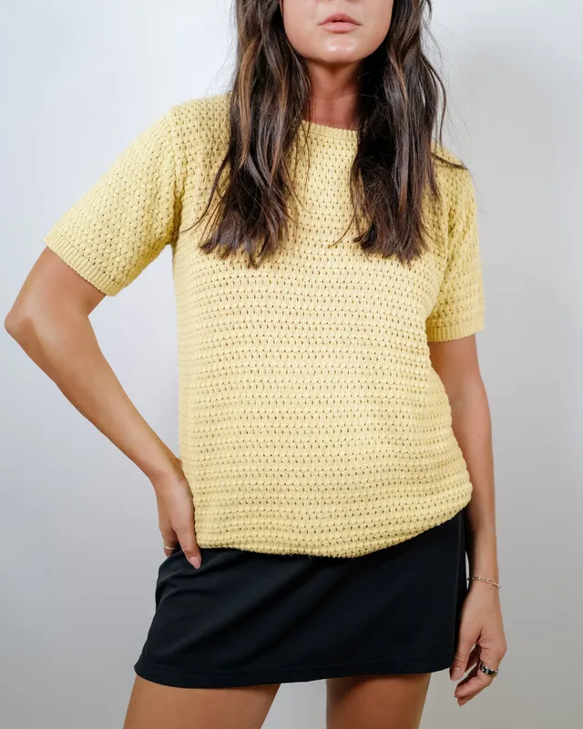 Butter Yellow Knit Top