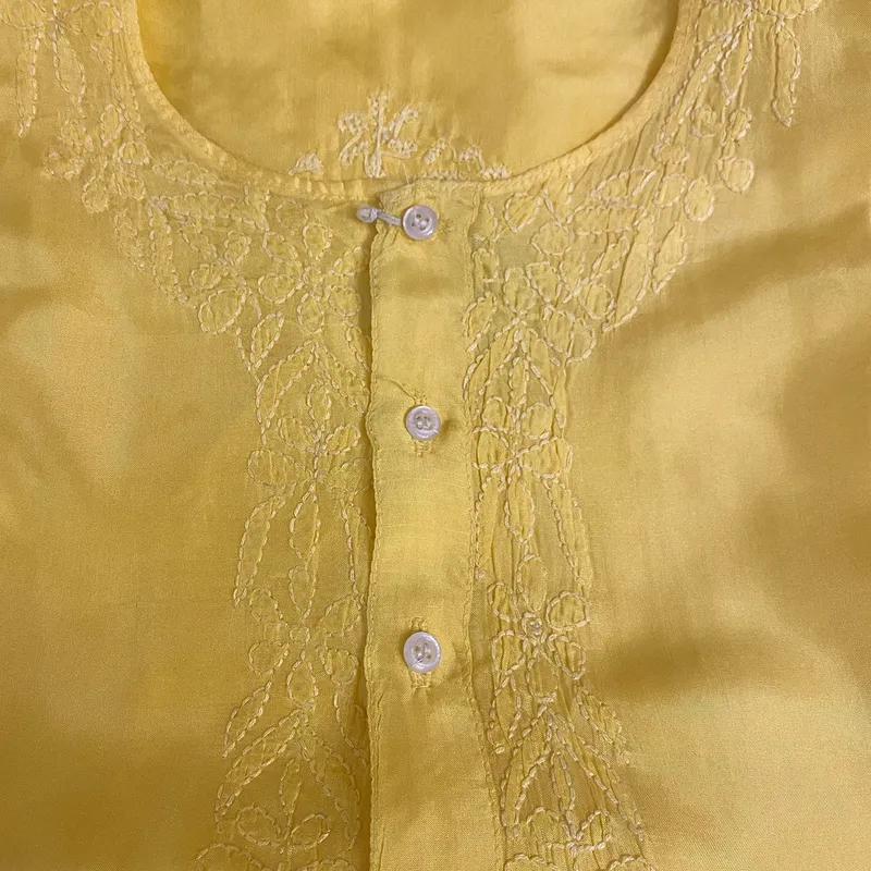 Butter Yellow Silk Top