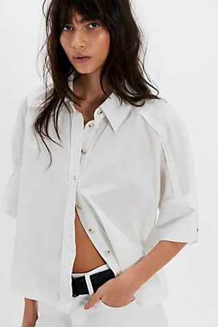 We The Free Seaside Cotton Button Down
