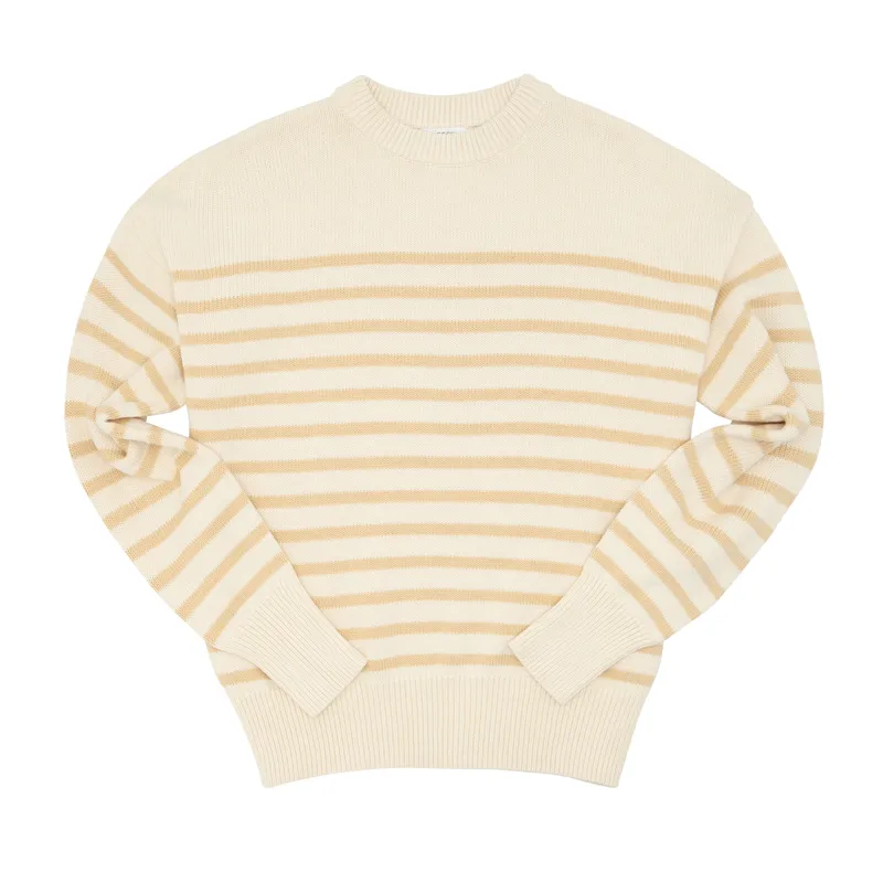 Camel Rib-Knit Mockneck