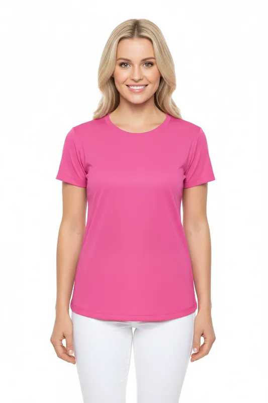 Candy Pink Compact Rib Tee