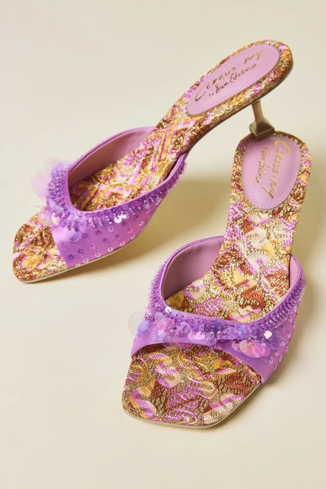 Juliana Sequin Mule Heel