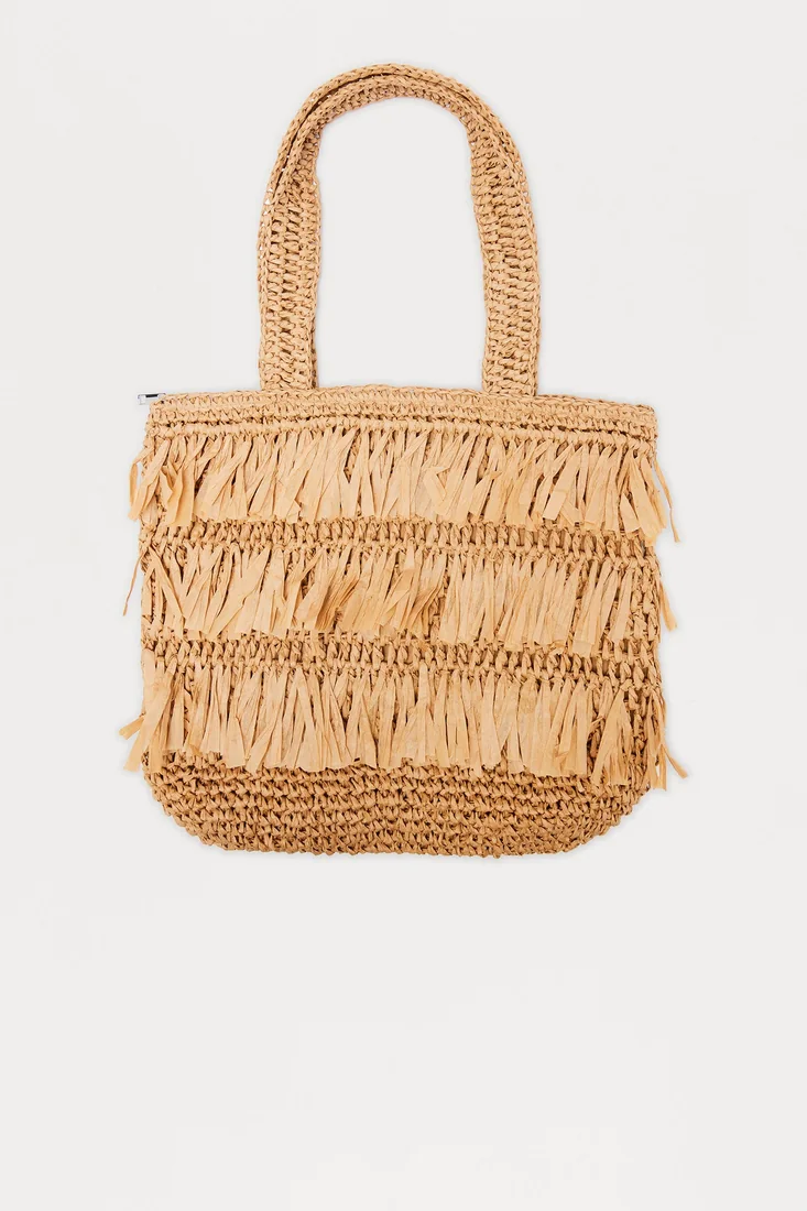 Carribean Vacation Tote Bag Tan