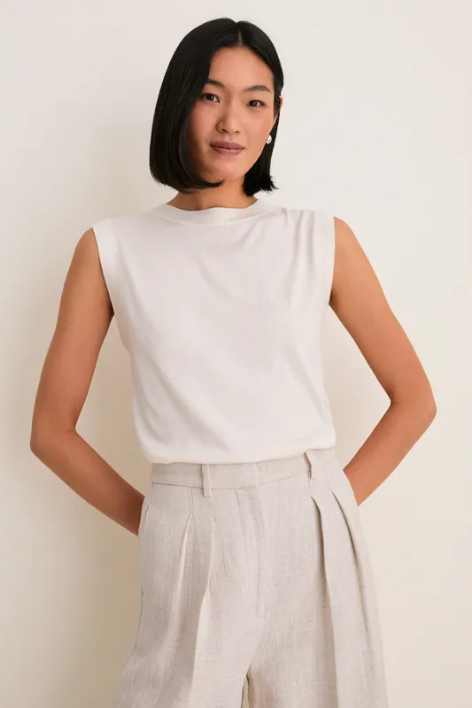 Cashmere Silk Sleeveless Shell