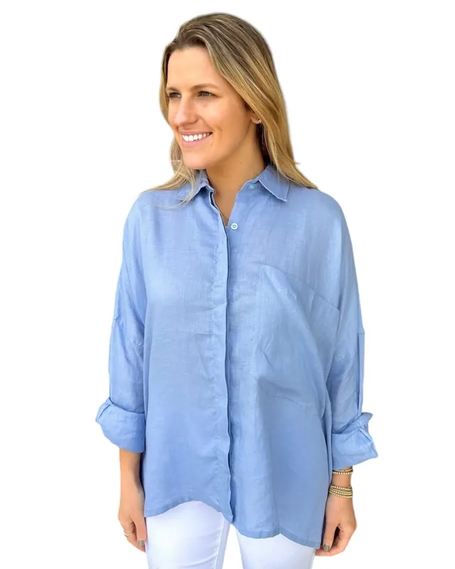 Cate Shirt Cornflower Blue