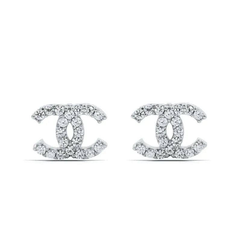 Cc Design Silver Earrings