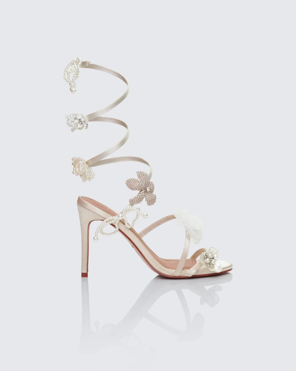 Celeste Ivory Pearl Spiral Shoes