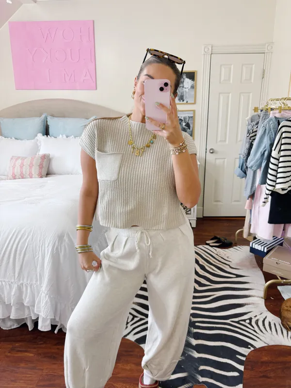 Charcoal Compact Knit Sweater