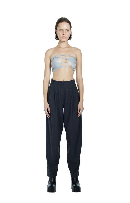 Charcoal Grey Tailored Trousers