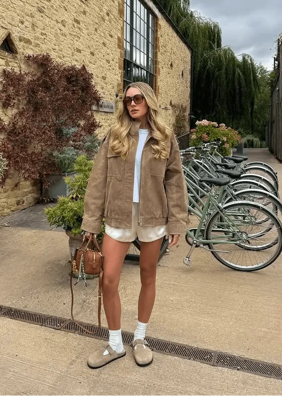Charice High-neck Suede Jacket