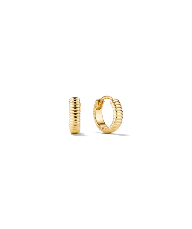 Charlotte Textured Huggie Hoops