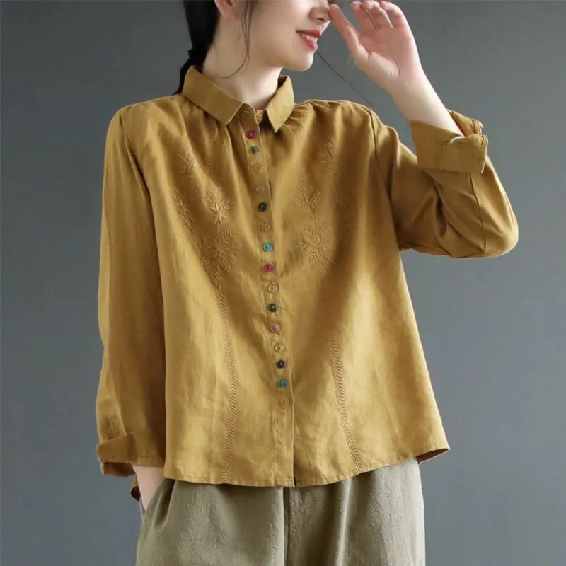 Chemise Femme En Coton Et Lin