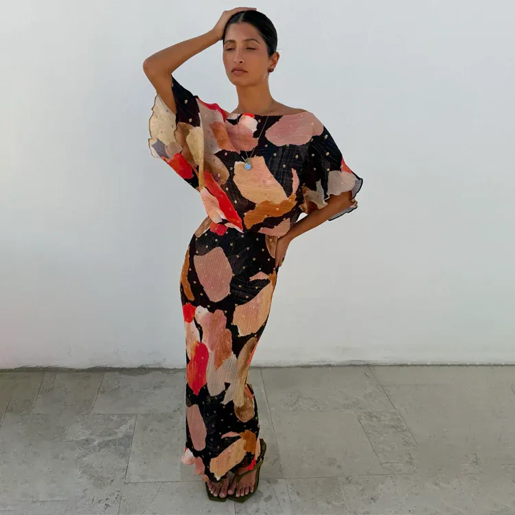 Chocolate Abstract Tilly Dress