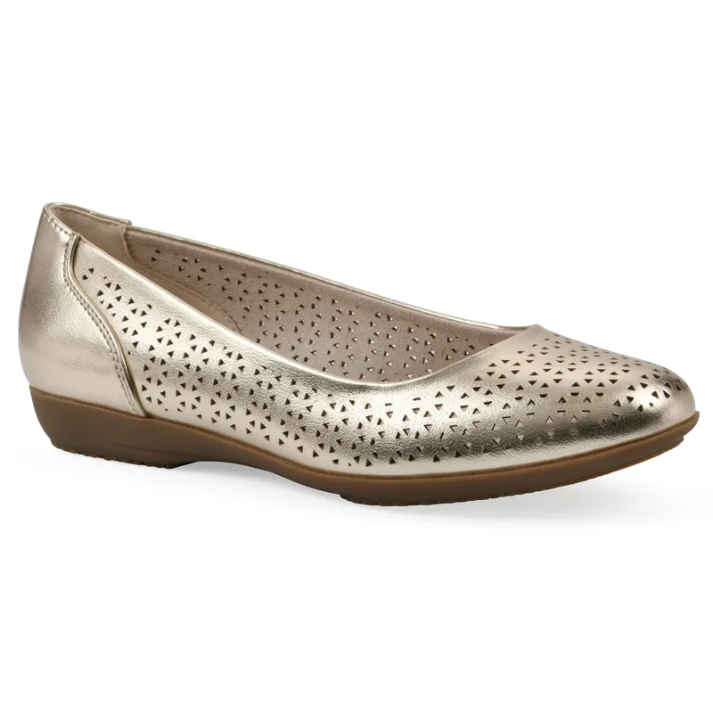 Cindy Flat Pale Gold Metallic