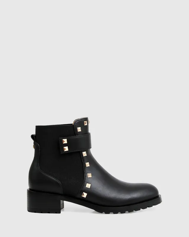 City Lights Leather Ankle Boot Black