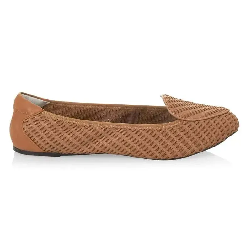 Clapham Tan Woven Leather Loafers