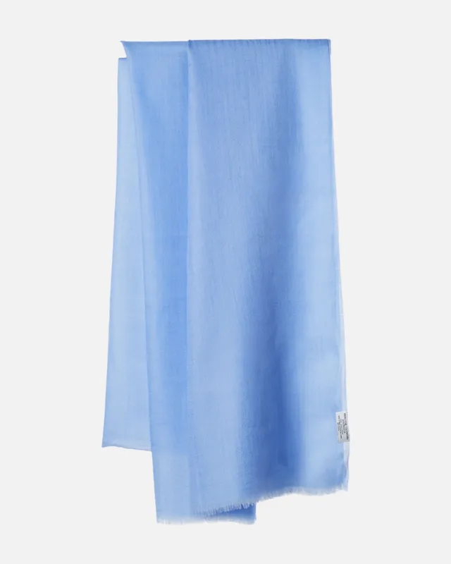 Clara Lightweight Cashmere Shawl Sky