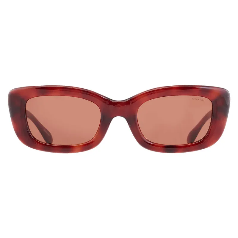Coach Brown Rectangular Ladies Sunglasses Hc8390u 577473