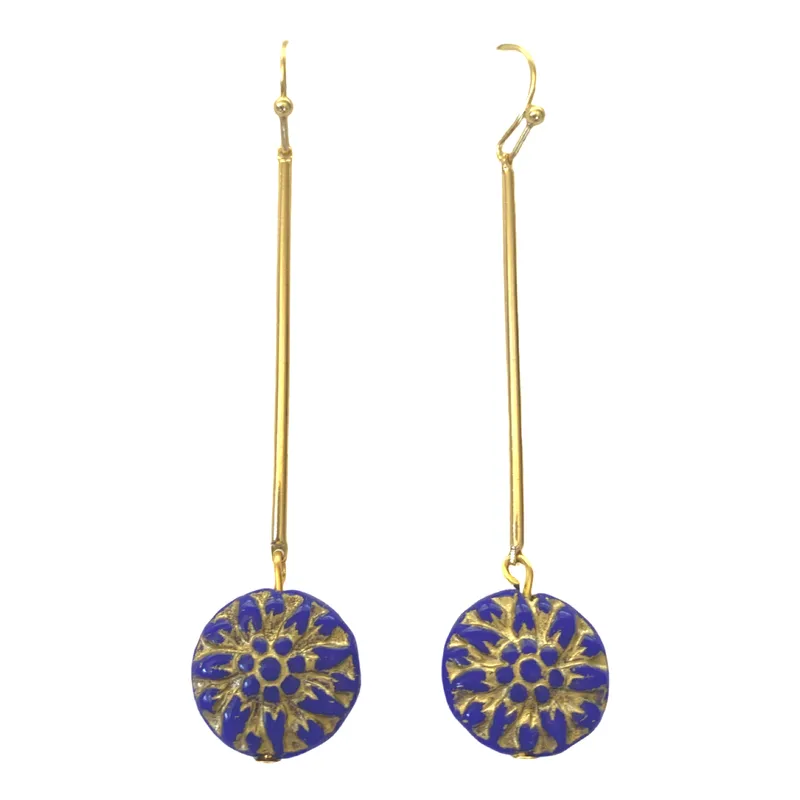 Cobalt Blue Drop Earrings