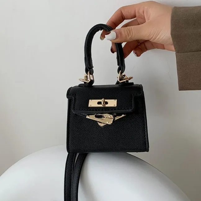 Compact Leather Crossbody Bag With One Shoulder Strap