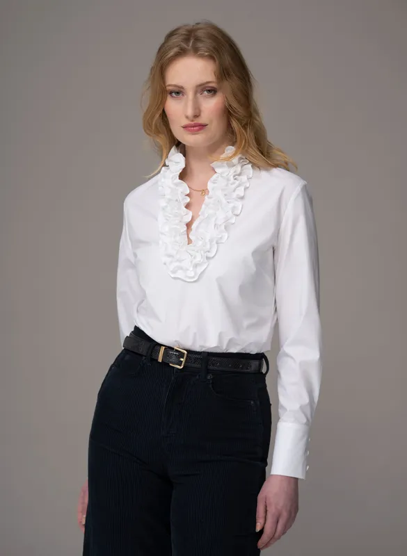 Constance Regular Fit Ruffle Collar Blouse