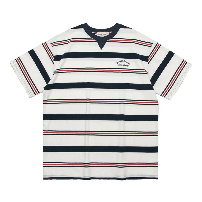 Contrast Striped Short-sleeved T-shirt