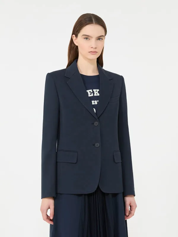 Cotton Jersey Blazer Navy