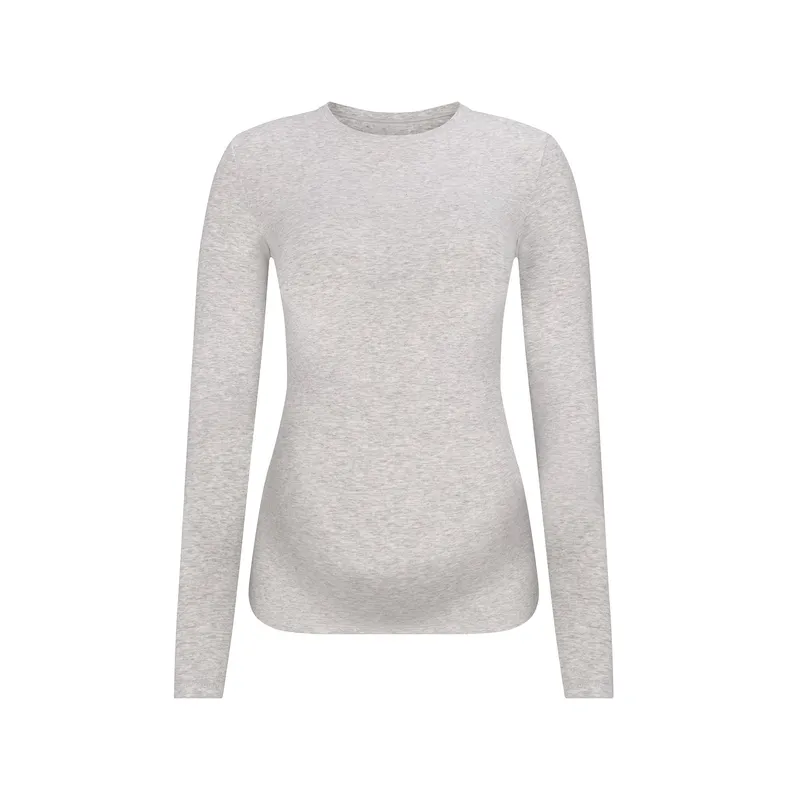 Cotton Jersey Maternity Long Sleeve T-shirt