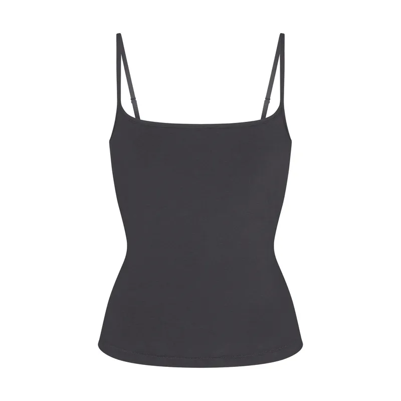 Cotton Jersey Scoop Neck Cami Ash
