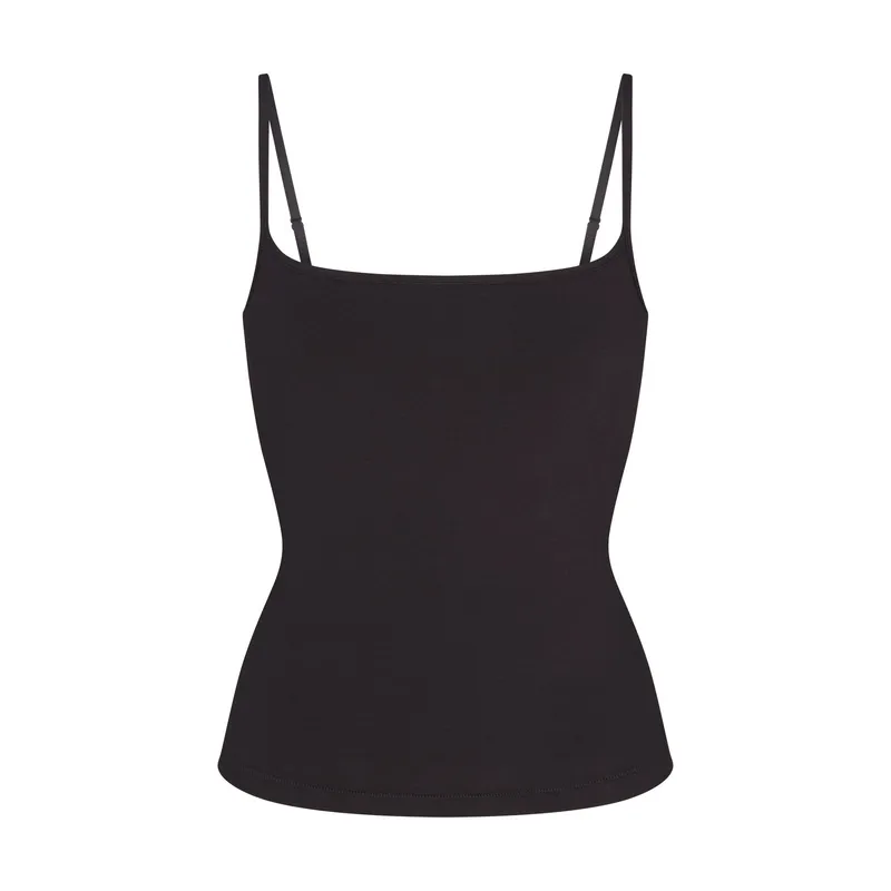 Cotton Jersey Scoop Neck Cami Soot