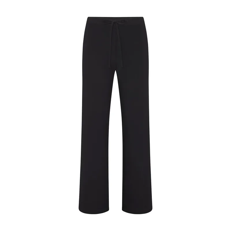 Cotton Jersey Straight Leg Pant Soot