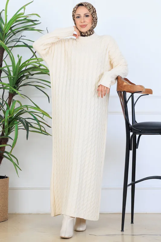 Stone Knit Sweater Dress