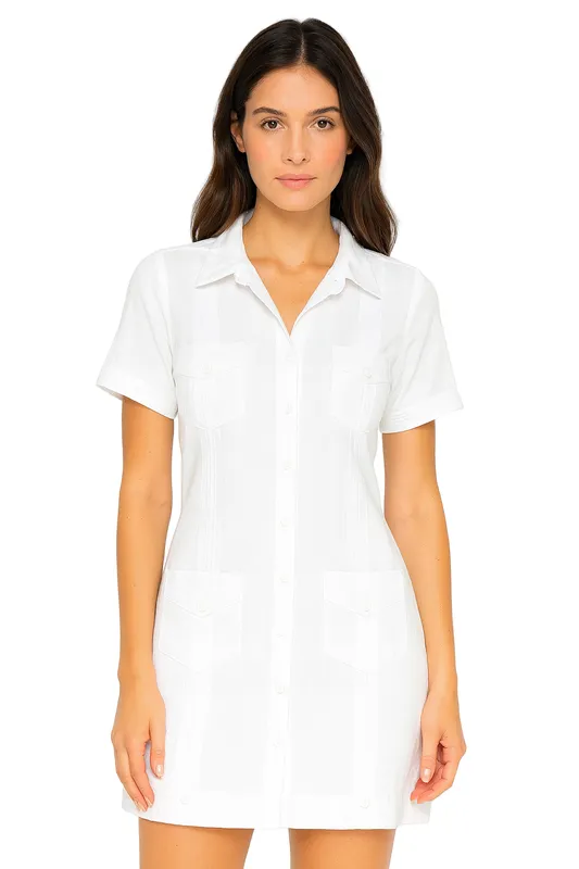 Cream Linen Dress