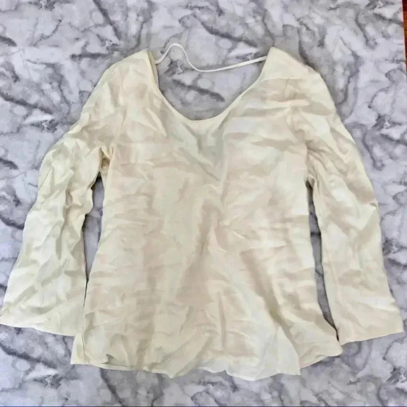 Cream Poet Sleeve Blouse
