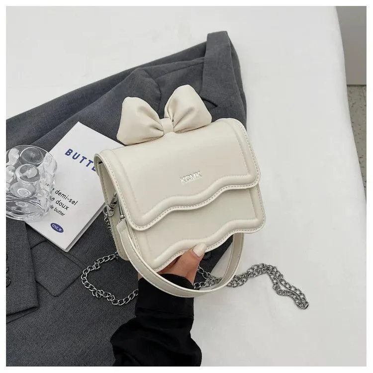 Cream Soft Grain Saddle Bag