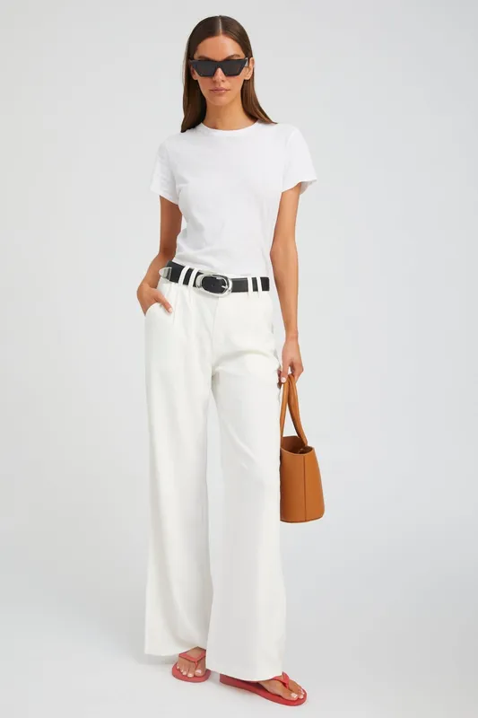 Crepe Pleated Trousers