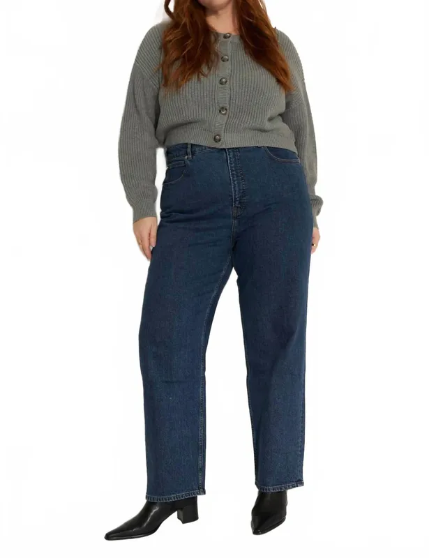 Cropped Cardigan Gray