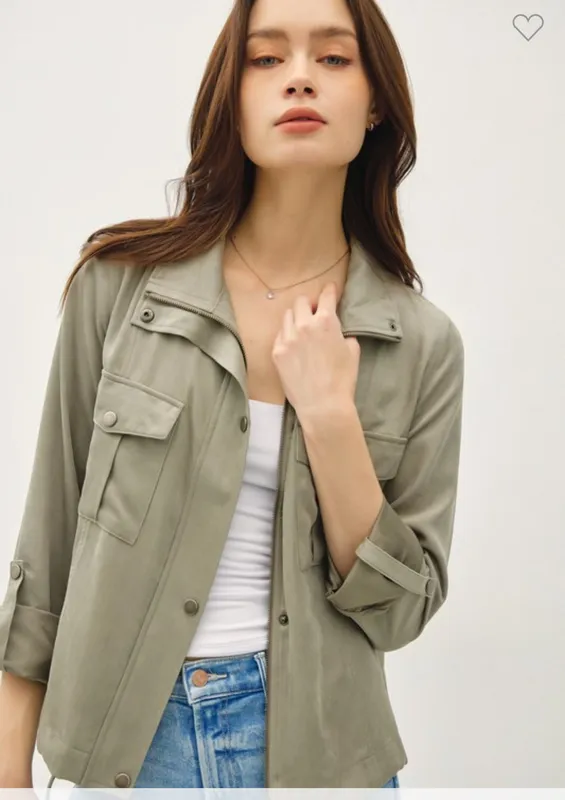 Cropped Jacket Sage
